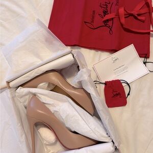 Christian Louboutin nude pumps